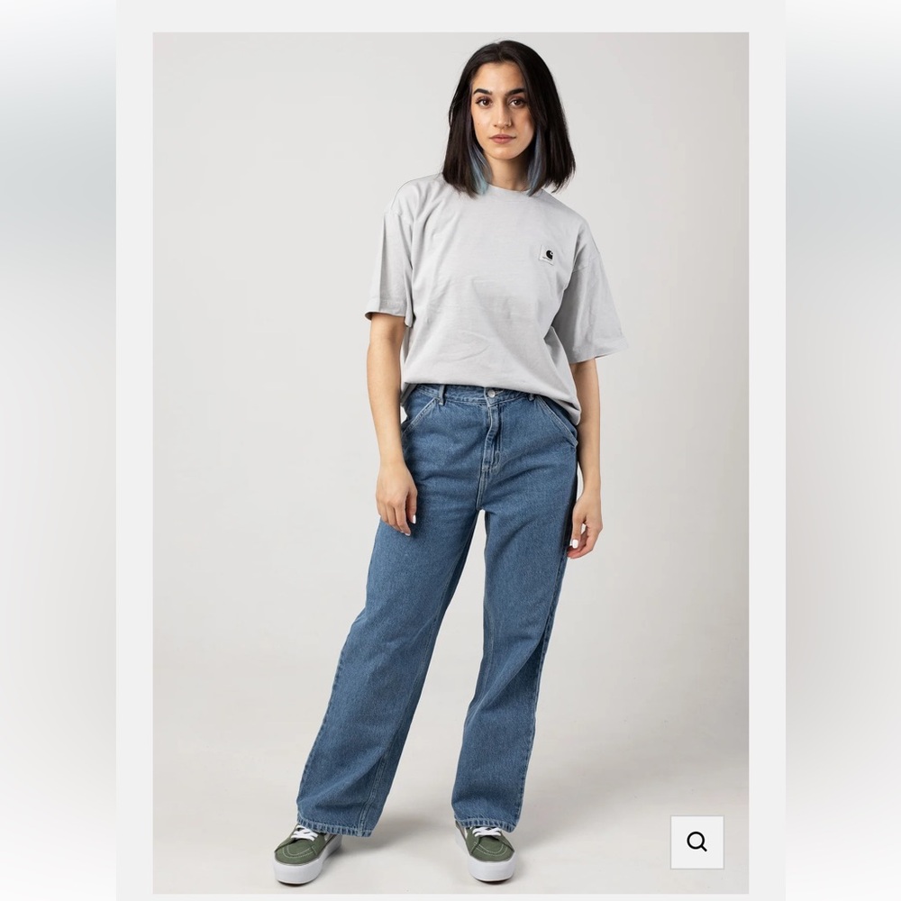 Carhartt WIP High Rise Women’s Jeans in Medium Blue Denim - Picture 3 of 13